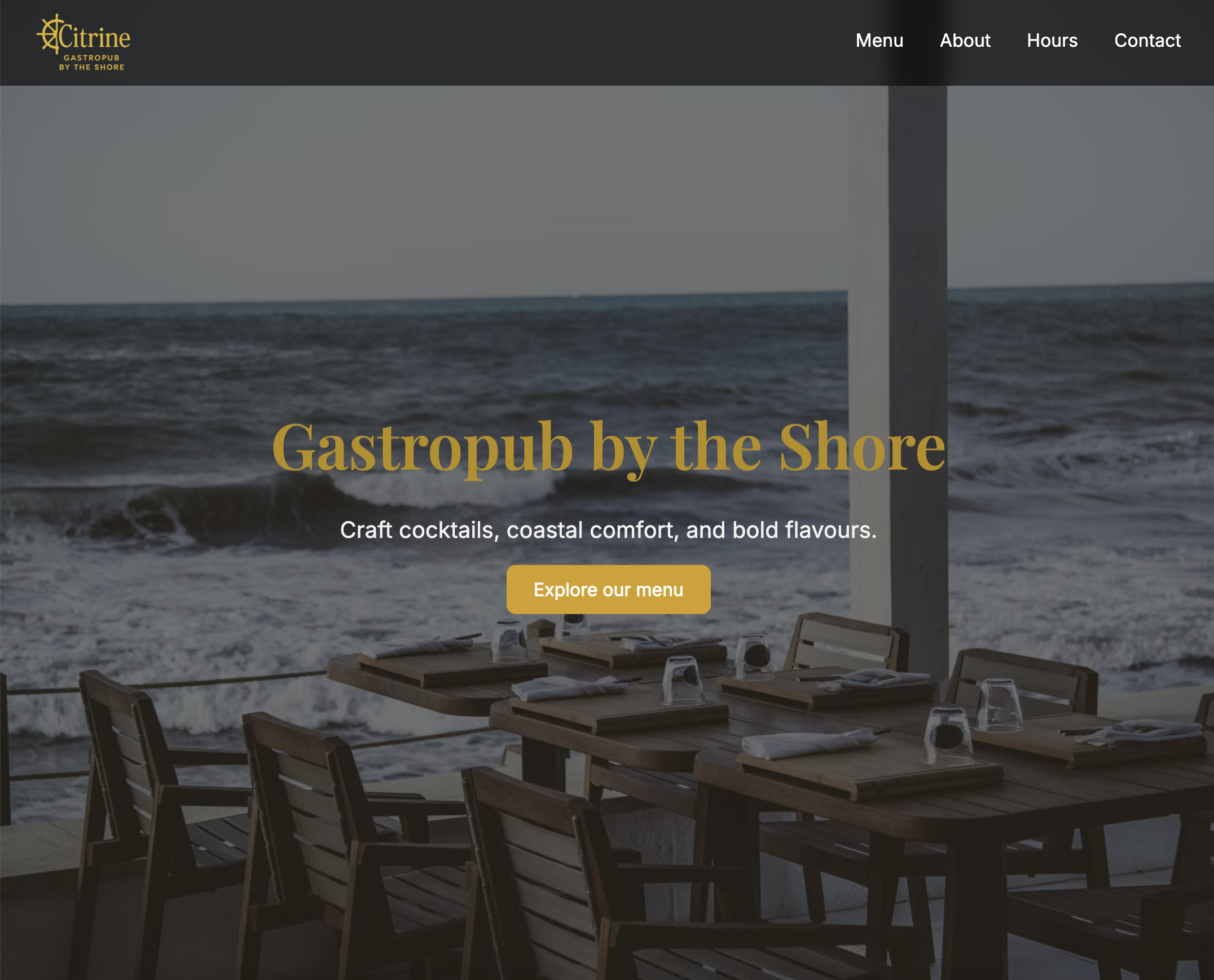 Citrine – Modern Restaurant Website